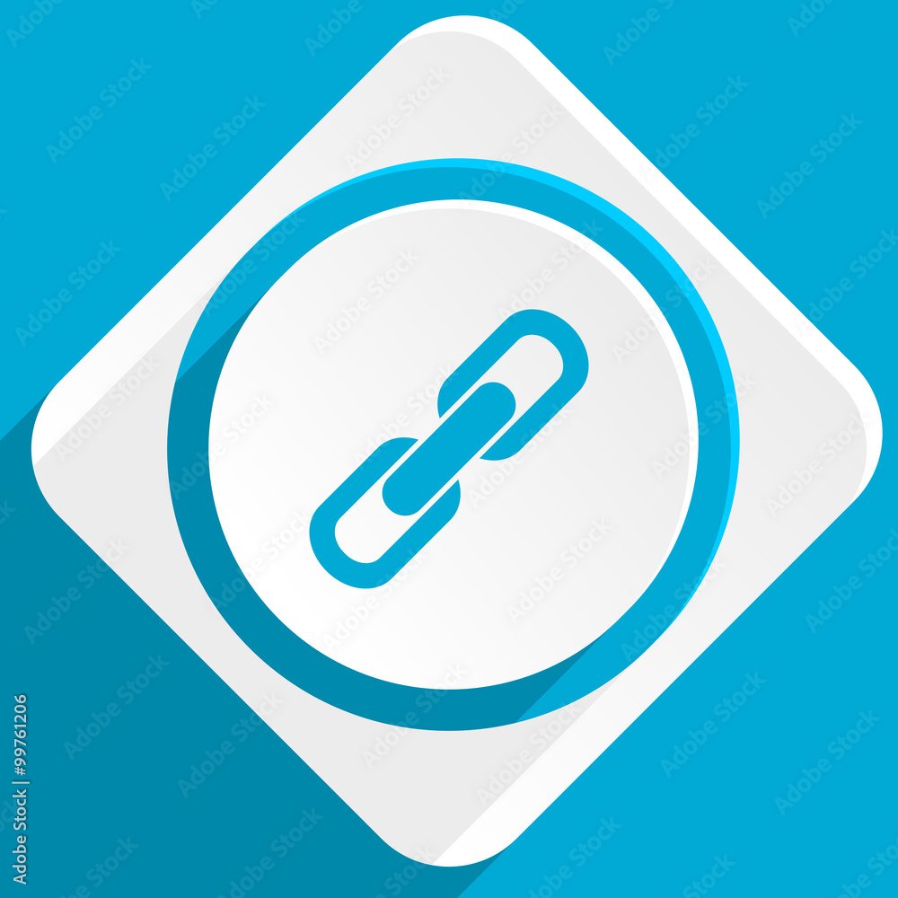 Poster link blue flat design modern icon for web and mobile app