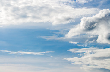 colorful dramatic sky with cloud at sunset
