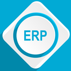 erp blue flat design modern icon for web and mobile app
