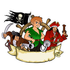 Peter Pan and the pirates emblem