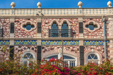 View of streets & architecture. Alfama quarter, Lisbon, Portugal