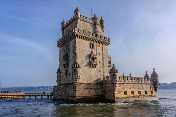 Fototapeta na wymiar Belem Tower (Torre de Belem, 1519). Lisbon, Portugal.