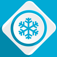 snow blue flat design modern icon for web and mobile app