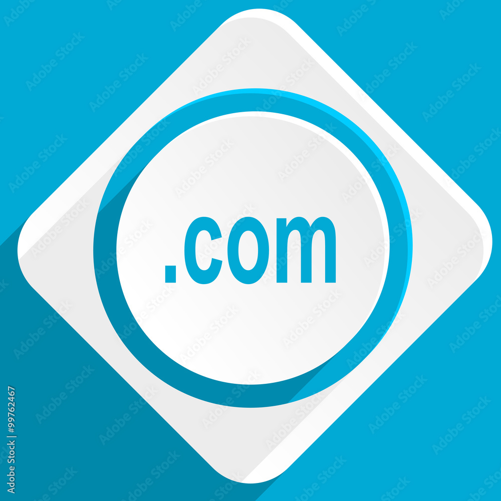 Poster com blue flat design modern icon for web and mobile app