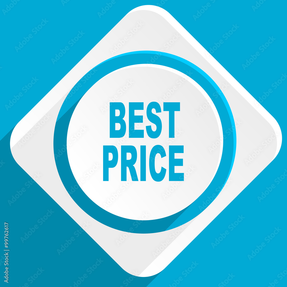 Poster best price blue flat design modern icon for web and mobile app