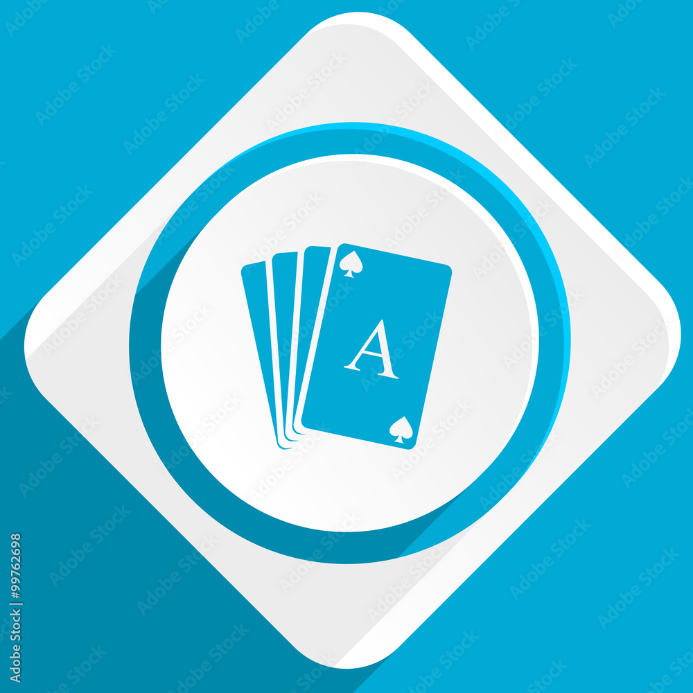 Poster card blue flat design modern icon for web and mobile app