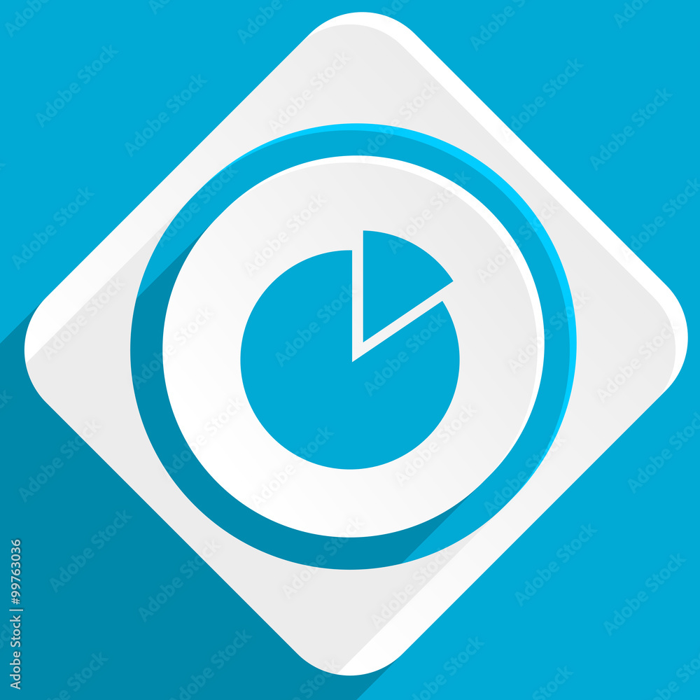 Poster chart blue flat design modern icon for web and mobile app