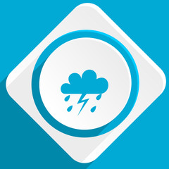 storm blue flat design modern icon for web and mobile app