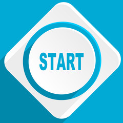 start blue flat design modern icon for web and mobile app