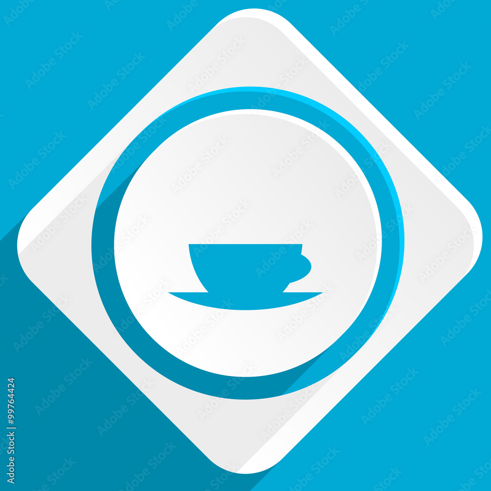 Aufkleber espresso blue flat design modern icon for web and mobile app