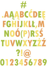 Alfabet i cyfry z papieru © felicytka