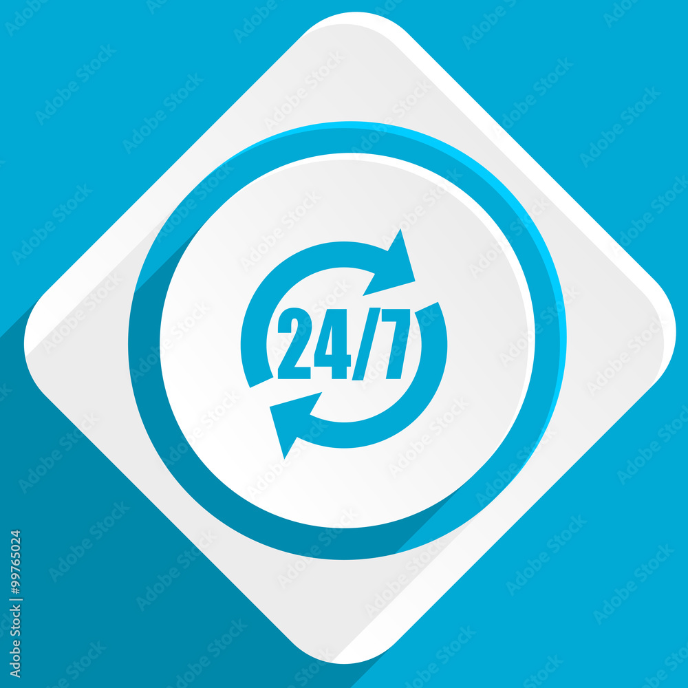 Poster service blue flat design modern icon for web and mobile app