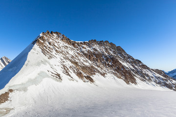 Close view of Trugberg from Monchsjoch Mountain Hut