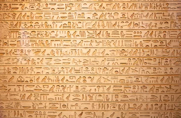 Foto op Plexiglas Hieroglyphs on the wall © swisshippo
