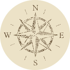 Vector image of the wind rose