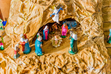 Statues in a Christmas Nativity scene