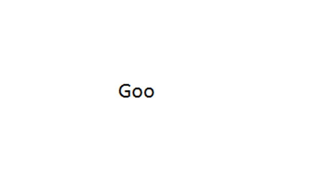 Digital console typing the word 'Goodbye' with cursor in real-time