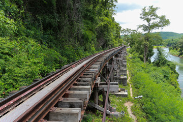 Fototapeta na wymiar death railway in west of thailand