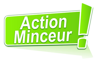 action minceur sur étiquette verte