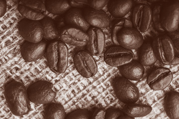 pile of roasted black coffee
