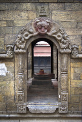 Close up of a shrine in Pashupatinath temple, Khatmandu, Nepal