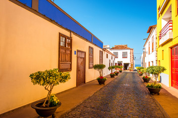 Spanish old town on the Tenerife island 