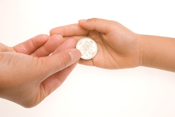 Giving a coin