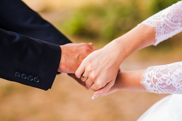 Beautiful couple holding