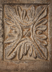 Medieval stone floral pattern