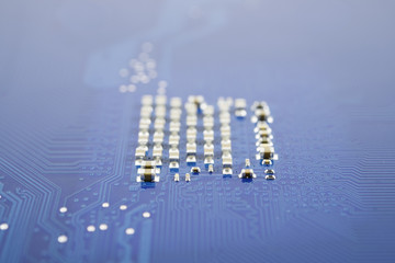 Electronic circuit board with chip