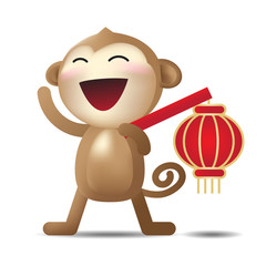 Chinese New Year monkey character Vector
