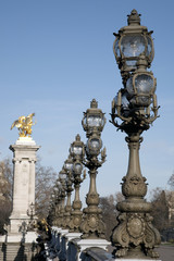 Fototapeta na wymiar Pont Alexandre III Bridge; Paris; France