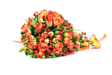 Bouquet of flowers isolated on white