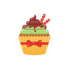 Vector illustration cupcake
