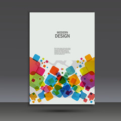 Vector brochure design layout template in A4