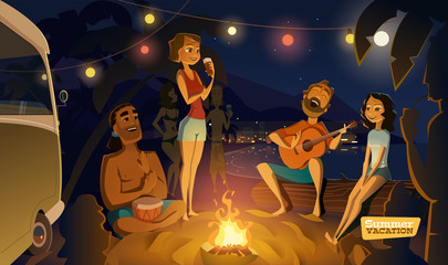 Evening party in the bay