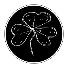 Simple doodle of a clover leaf