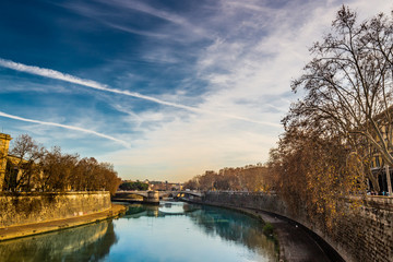 Fototapeta premium view of the river Tiber