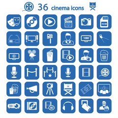 cinema icon set