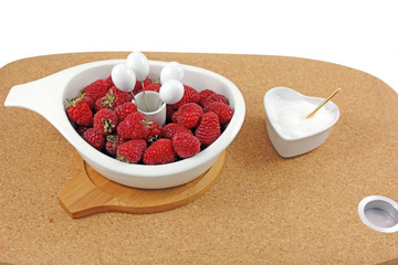 Framboises au dessert