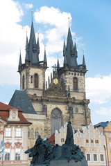 Fototapeta na wymiar The Tyn Church in Prague - Czech Republic