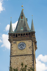 Visitors on Clock Tower Prague - Czech Republic