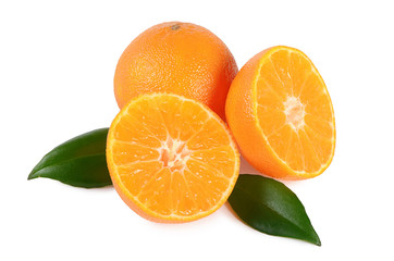 The fresh tangerine isolated on a white background