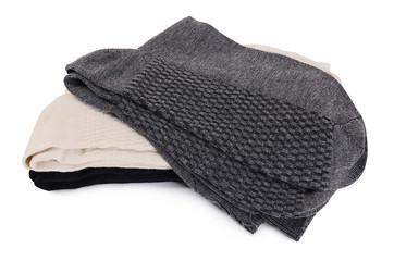 Man's socks isolated on white background