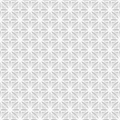 Seamless white 3D pattern,  east ornament, indian ornament, vector. Endless texture can be used for wallpaper, pattern fills, web page  background,surface textures.