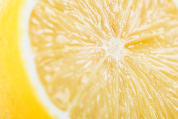 Fresh Yellow Lemon Slice Interior