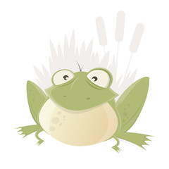 frosch cartoon lustig vektor isoliert