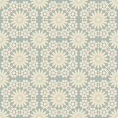 Elegant antique background image of geometry flower kaleidoscope pattern.
