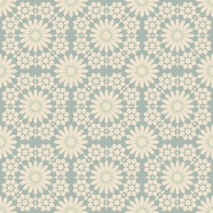 Elegant antique background image of geometry flower kaleidoscope pattern.