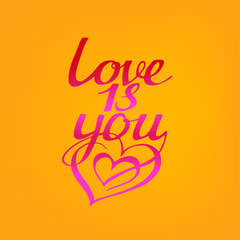 Fototapeta premium Love lettering vector